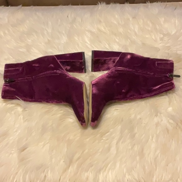 Sam Edelman Codie Leather Ankle Boots Women Deep Orchid Side Zip Closure Size 9 - Picture 9 of 12